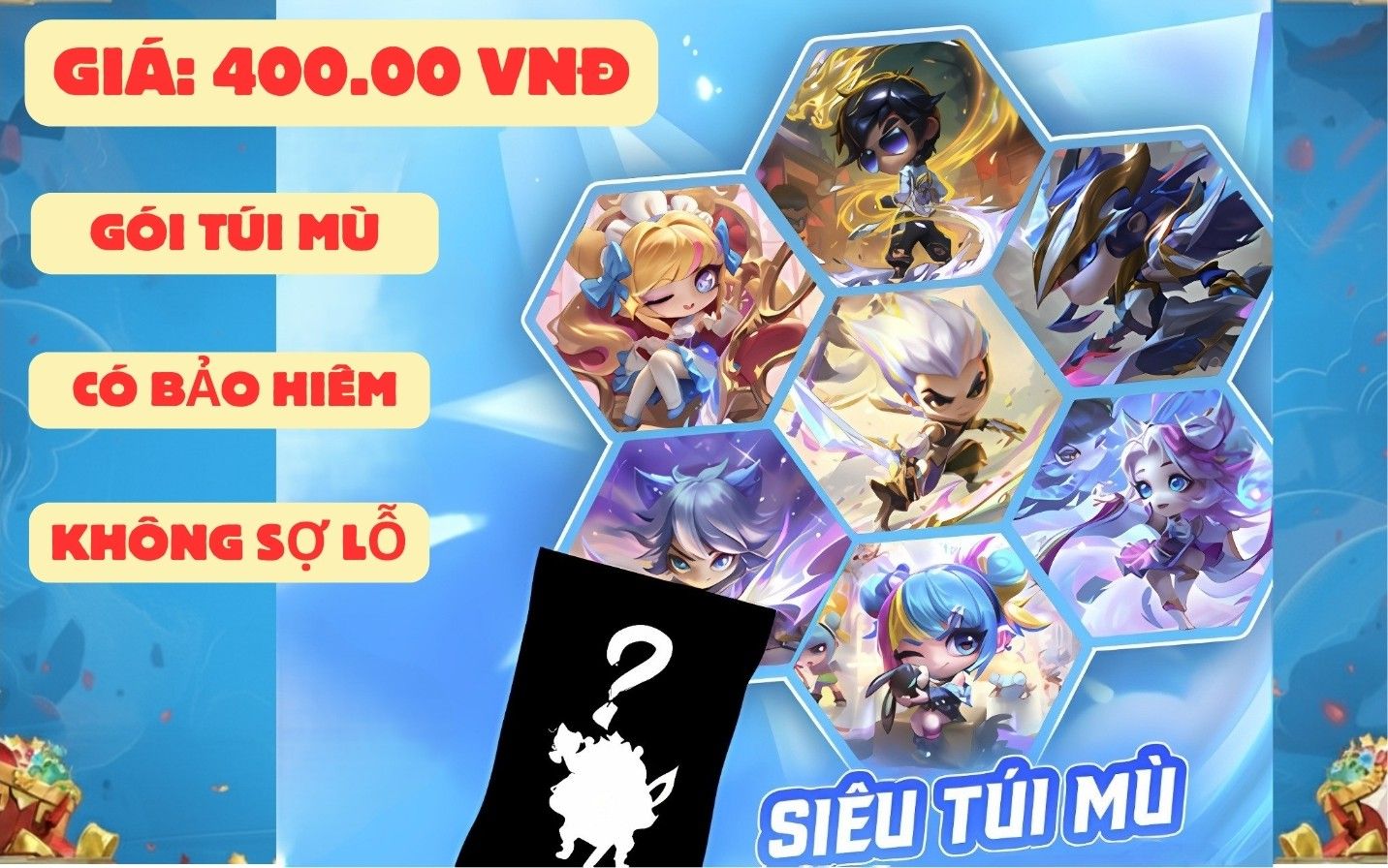 Random acc Đấu Trường Chân Lý - SĂN PET HÀNG HIỆU - TÚI MÙ 400.000 VNĐ